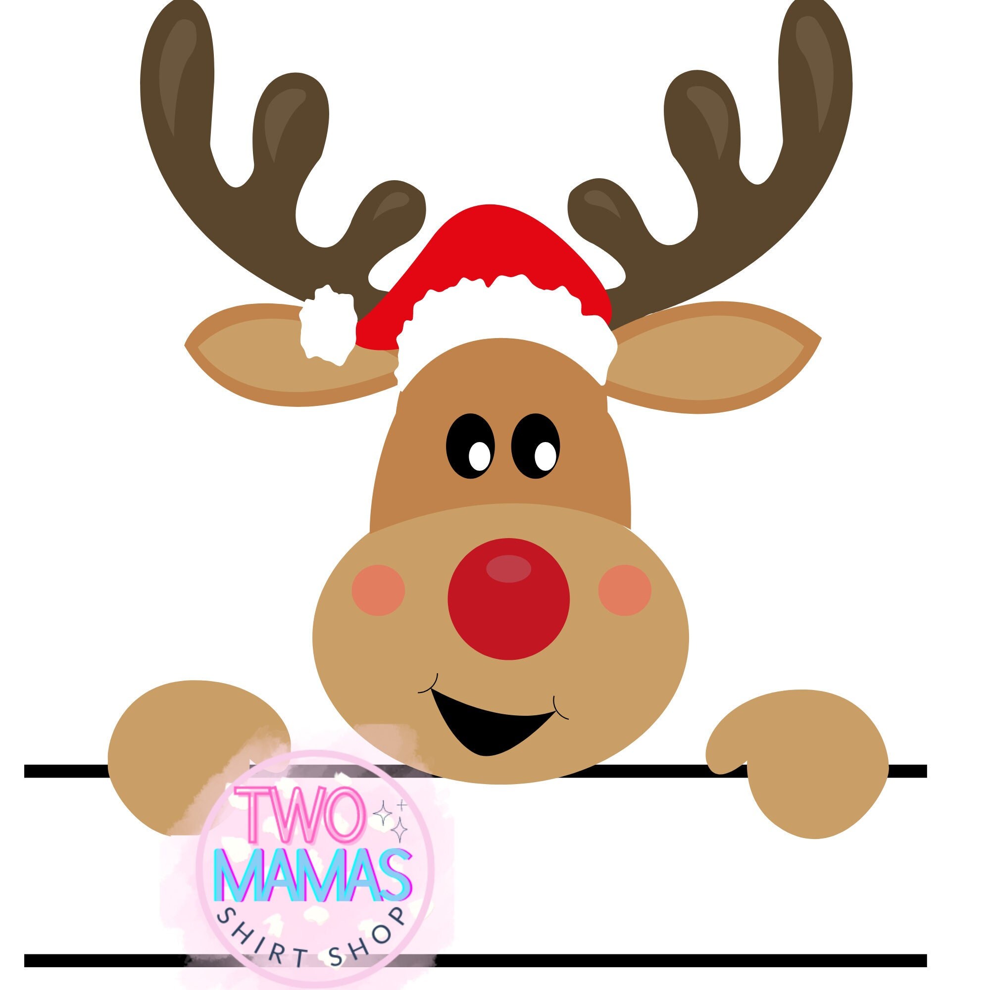 Nariz Rudolf Dibujos Animados De Renos Monograma Rudolf Nariz Roja - Etsy España