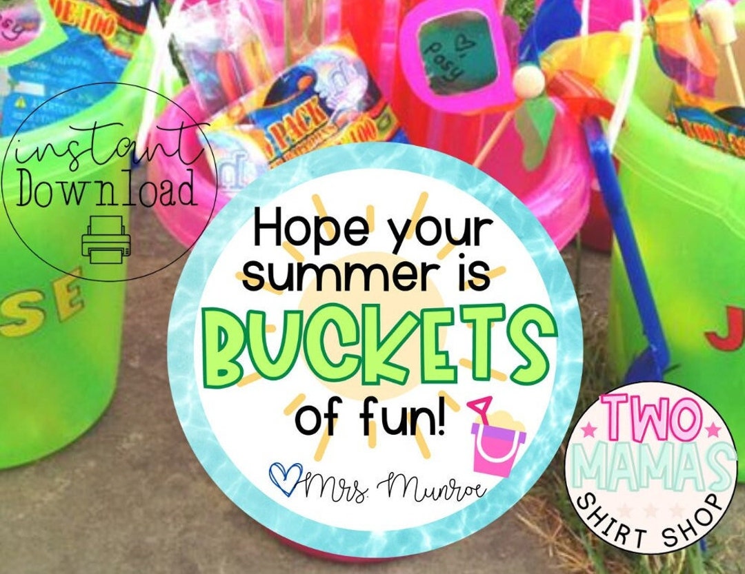 Hope Your Summer is Buckets of Fun Summer Gift Tag Etsy