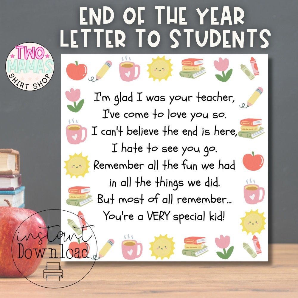 Student Teacher Goodbye Gift - Memory Book | Print AND Digital