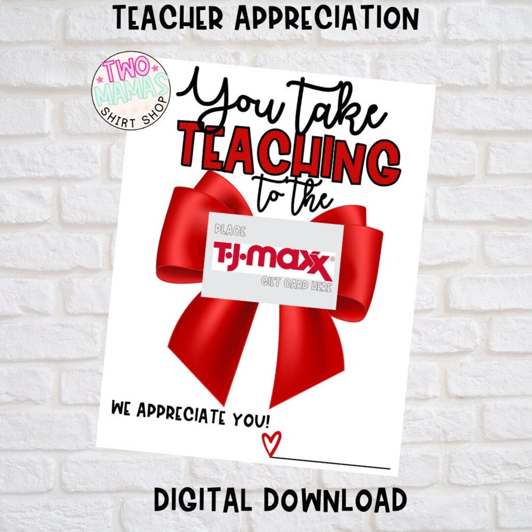 Teacher Appreciation, Gift Card Holder, Gift Tag, Gift for Teachers