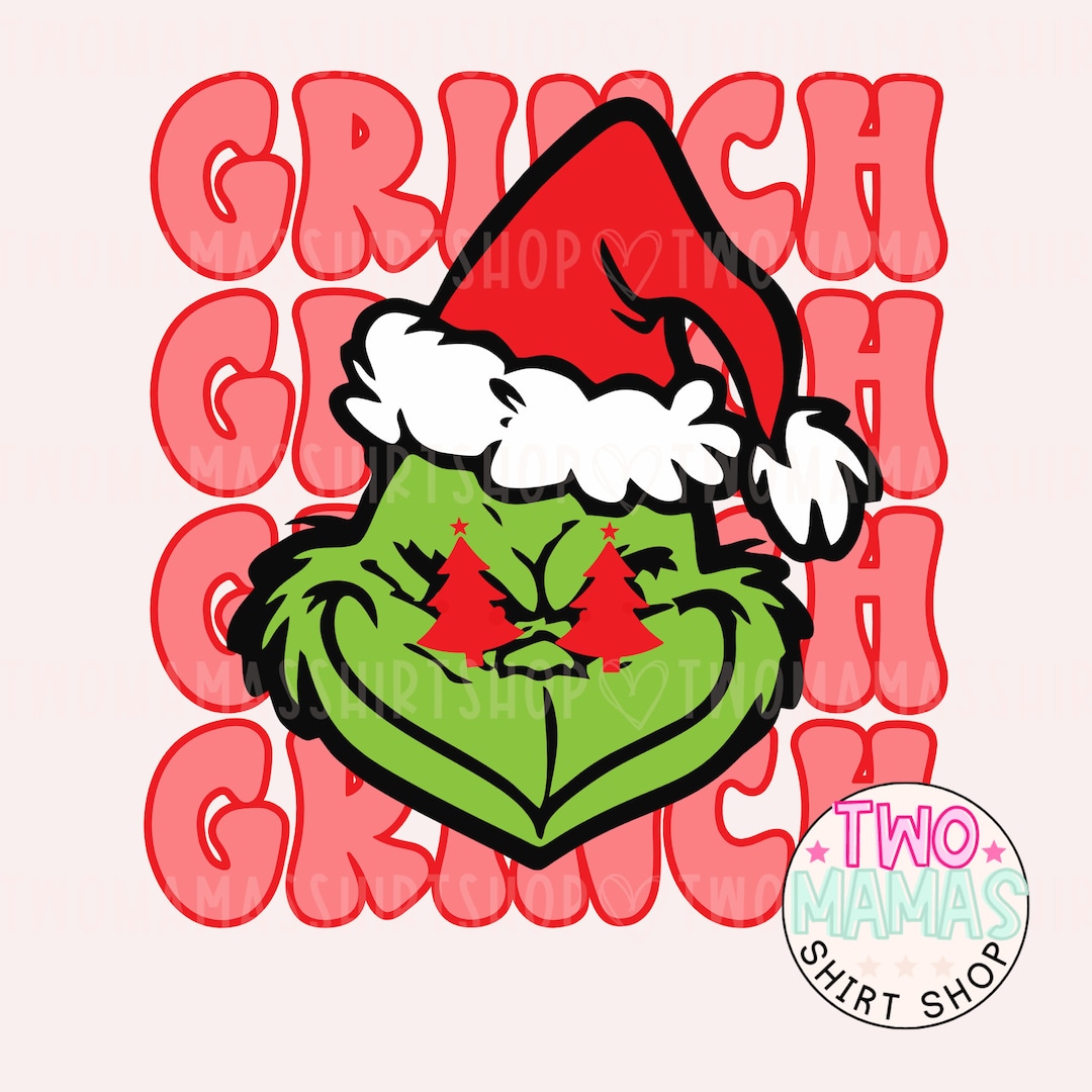Grinch Face Preppy PNG Grinch Red Green Preppy Christmas Grinch Png Il 1080xN.5428877724 Bbp9