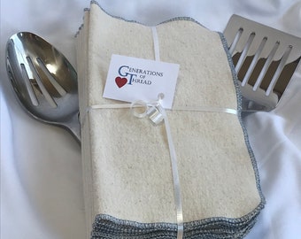 Toallas de papel reutilizables de franela orgánica, 6 paquetes, 12 paquetes, toalla de papel sin papeles, toalla de papel sin papel, toallas de papel de tela, 11 x 10 pulgadas