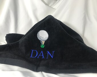 Toalla de golf personalizada, toalla de golf bordada, toalla de golf con clip, regalo de golf, regalo para él, regalo para ella, regalo de equipo de golf, Terry Velour