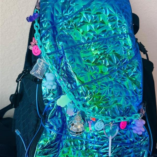 Hydration Pack Chain Decoration with Charms | Rave, Music Festivals, EDM, Kandi, PLUR, EDC