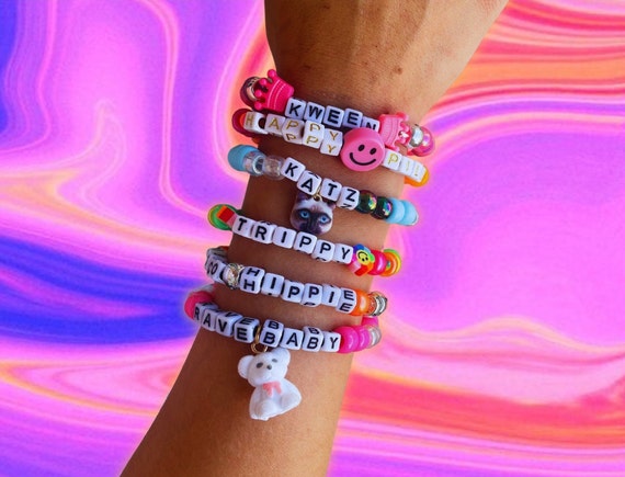 10 Random Kandi Bracelets Kandi Singles PLUR Assorted -  Denmark