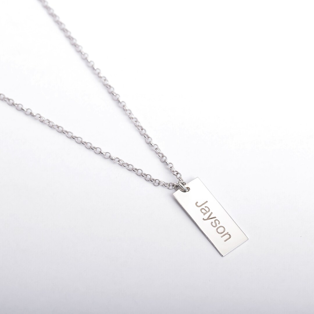 Mens Name Necklace Name Necklaces for Men Mens Necklace Etsy