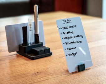 Reusable Notepad - Dry Erase Note Pad - Desk Dry Erase Board - Whiteboard To-Do List - Desk Notepad - Office To-Do List - Desk Organizer