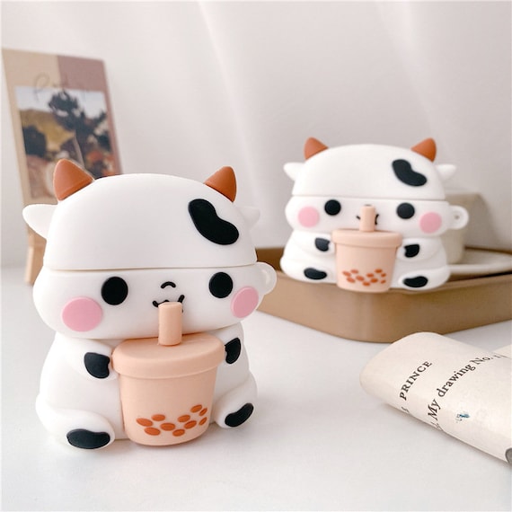 Cows and Boba Airpods Case With 