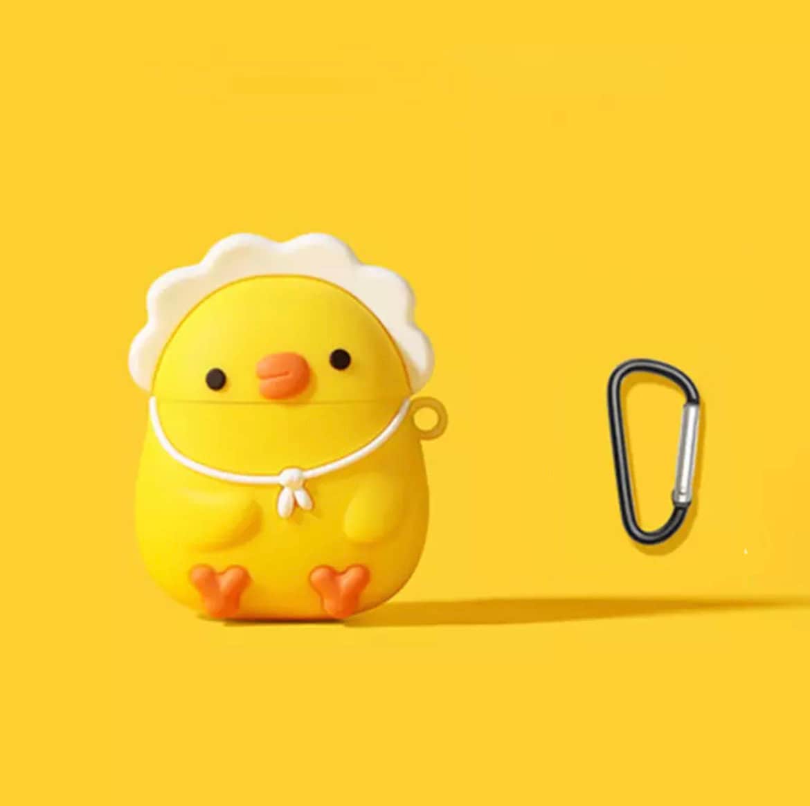 Kawaii Cute Duck Case for AirPods Case for AirPods 1 2 3 Case Cover with Chain&Charm Earphone case for AirPods