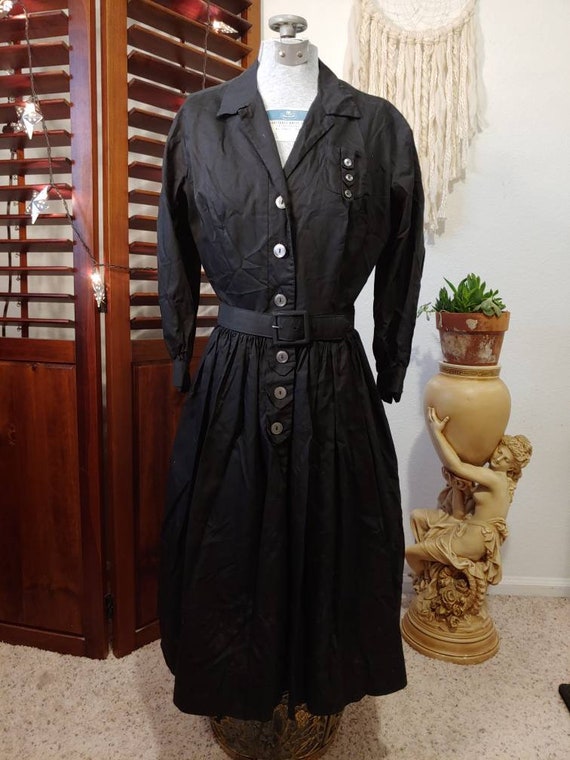 Candy Jones California Black Fit and Flare Dress V