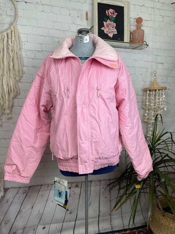 1990s Pink Spyder Reversible Ski jacket Sz 12 NWT 