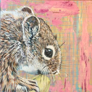 Young squirrel with breakfast
