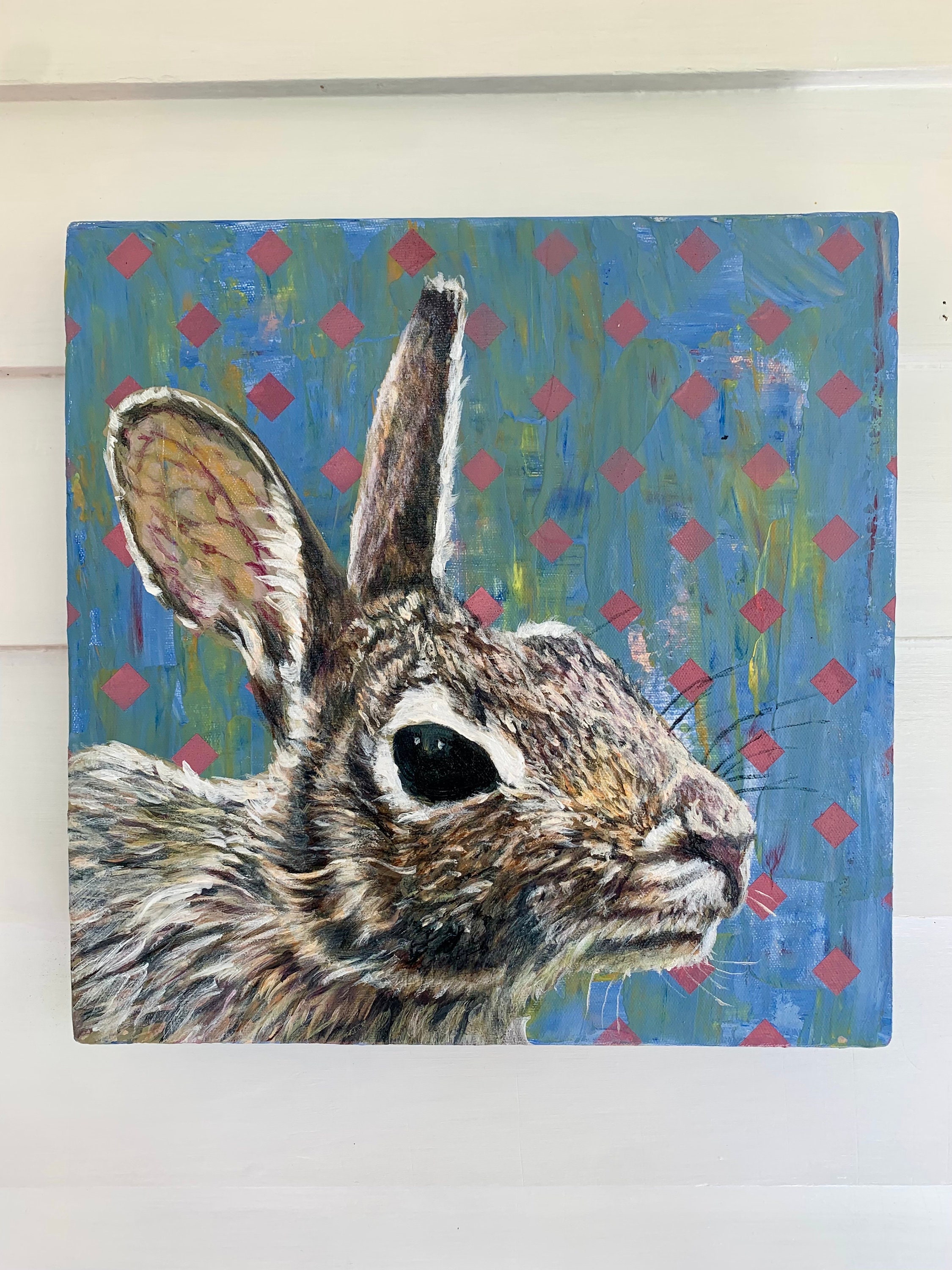 Scruffy Rabbit an Original Acrylic Painting by Canadian Artist Brian ...