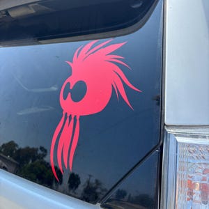Red Hawaiian Ikaika Warrior Helmet Hawaii Vinyl Decal Car / Truck Window Sticker