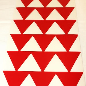 12&quot; Red Hawaiian Hawaii Tribal Triangle 7 Arrows Vinyl Car Window Decal Sticker
