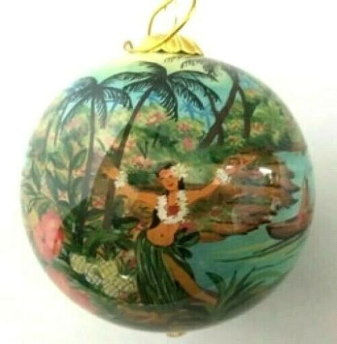 Hawaiian Hand Painted Hawaii Hula Girls Dancers & Kupuna Luau Etsy