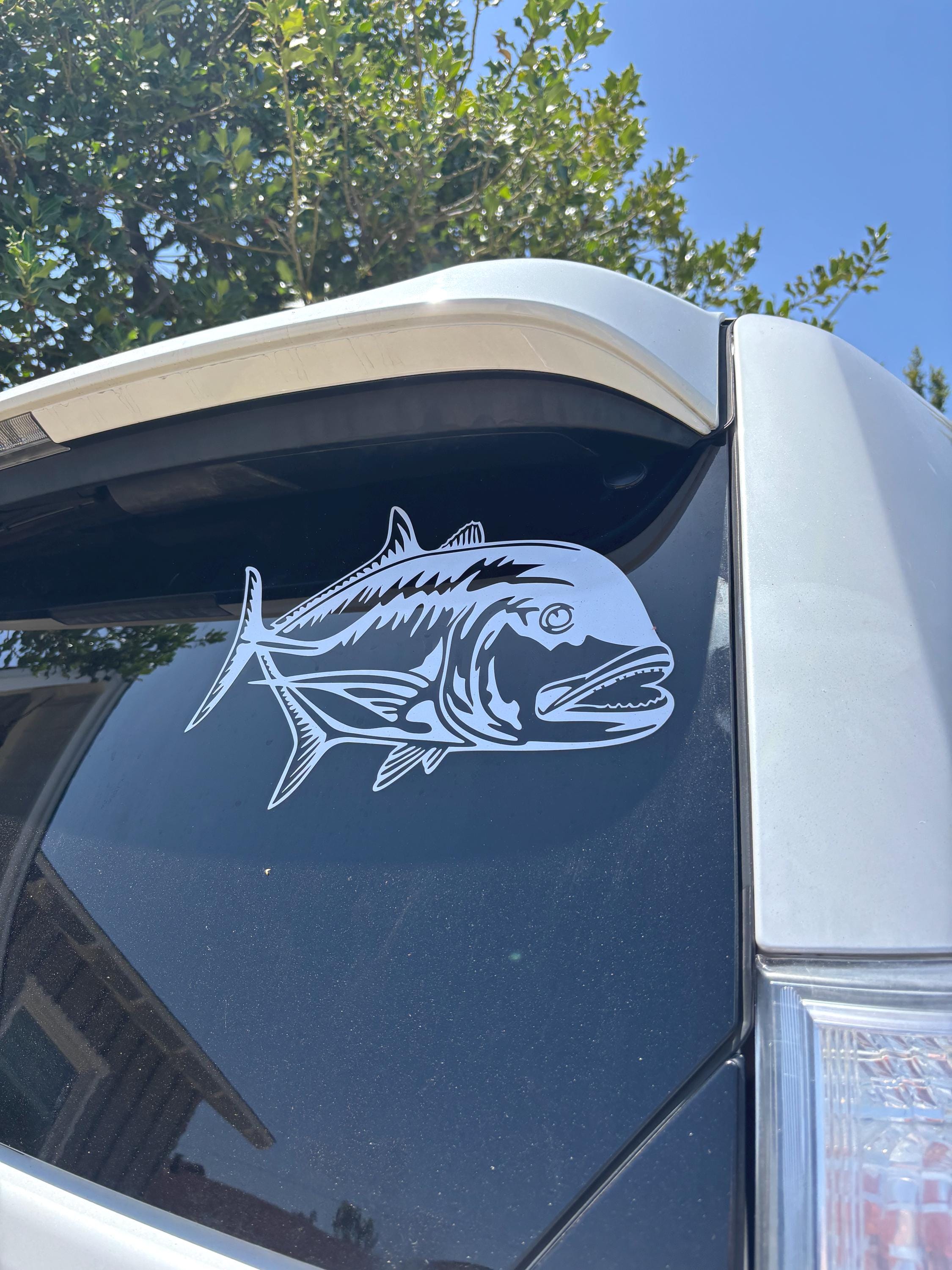 INDIGOS UG Adesivo Auto Catfish – Sticker JDM In Argento, 149x81mm - 3