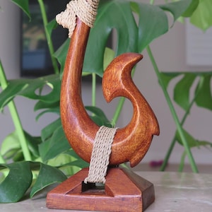art made from fish hook Hand Crafted Polynesian Fishing Wall Fish Hook Wood Wall Art