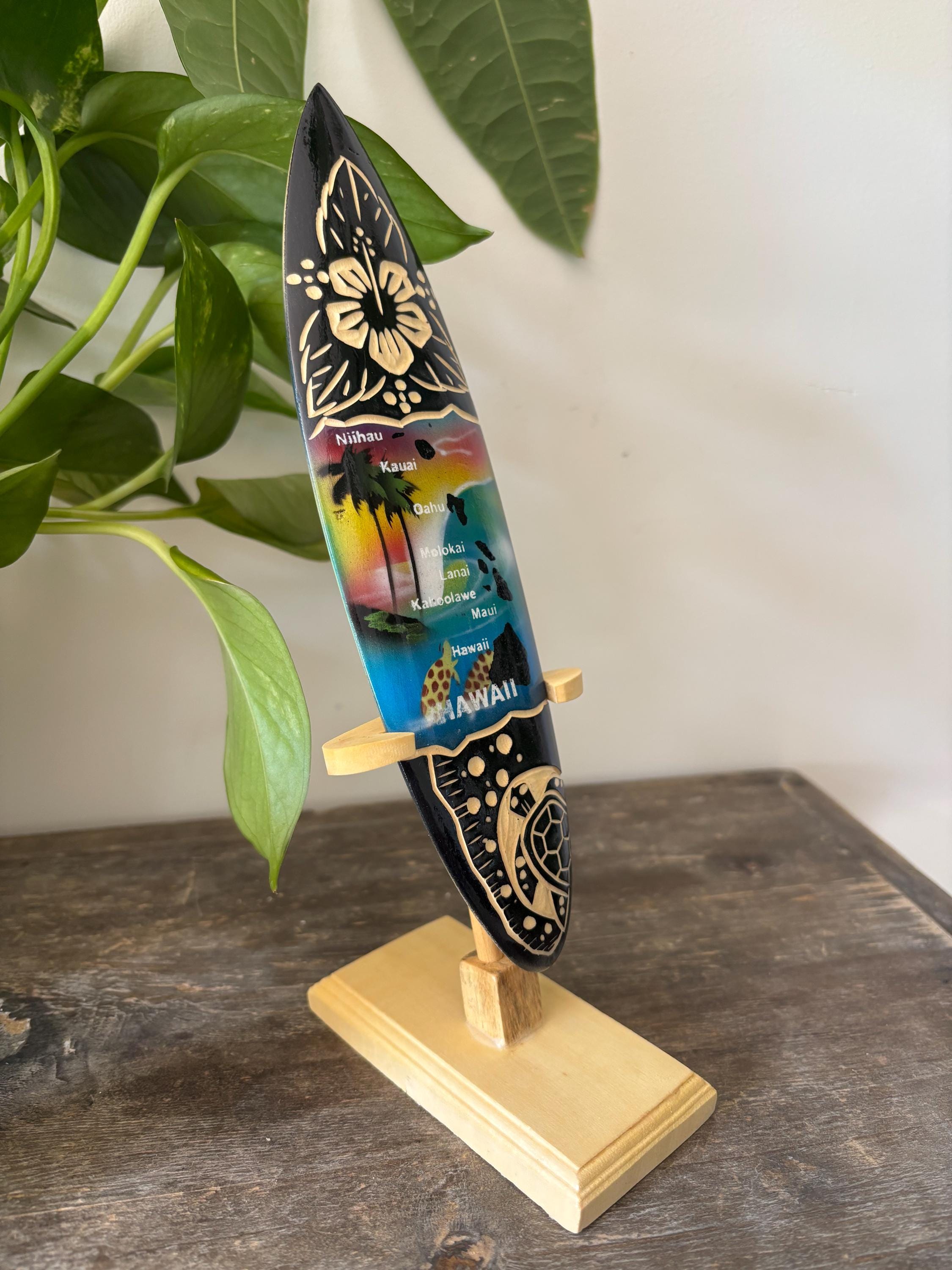 木製顔の彫刻 Brian & Stauffer inハワイ Hawaiian Hand Made 8