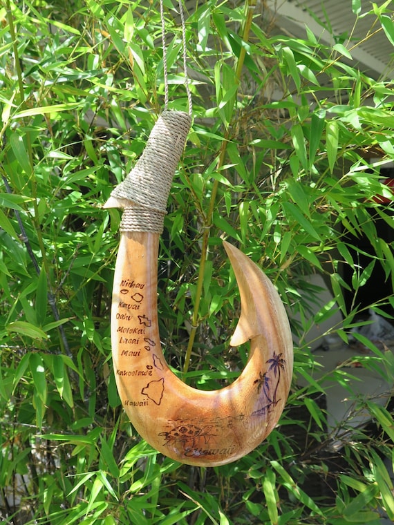 Hawaiian Islands Hand Made Wall Decor Plaques Solid Wood