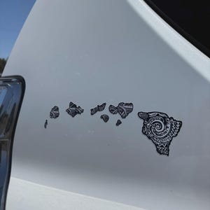 Tribal Spiral Island 9&quot;Design Hawaiianische Flagge Karte Hawaii Aufkleber Auto / LKW Fenster Aufkleber