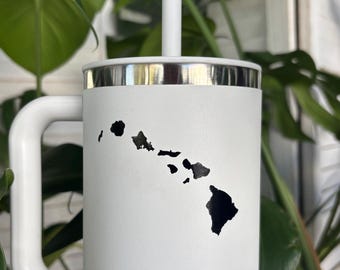 Schwarz 3 "Insel Hawaii Karte Hawaii Vinyl Aufkleber Auto / LKW Fenster Aufkleber