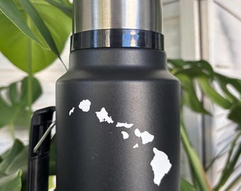 Weiß 3" Hawaiian Island Map Hawaii Vinyl Aufkleber Auto / LKW Fenster Aufkleber