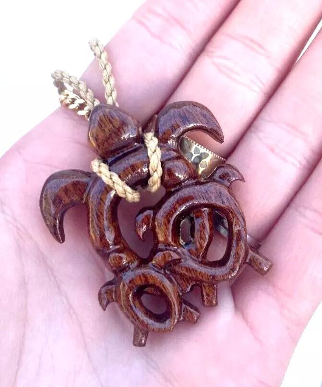 Sterling Silver And Koa Wood Honu ( Turtle ) - Handmade In Hawaii - Foto 11