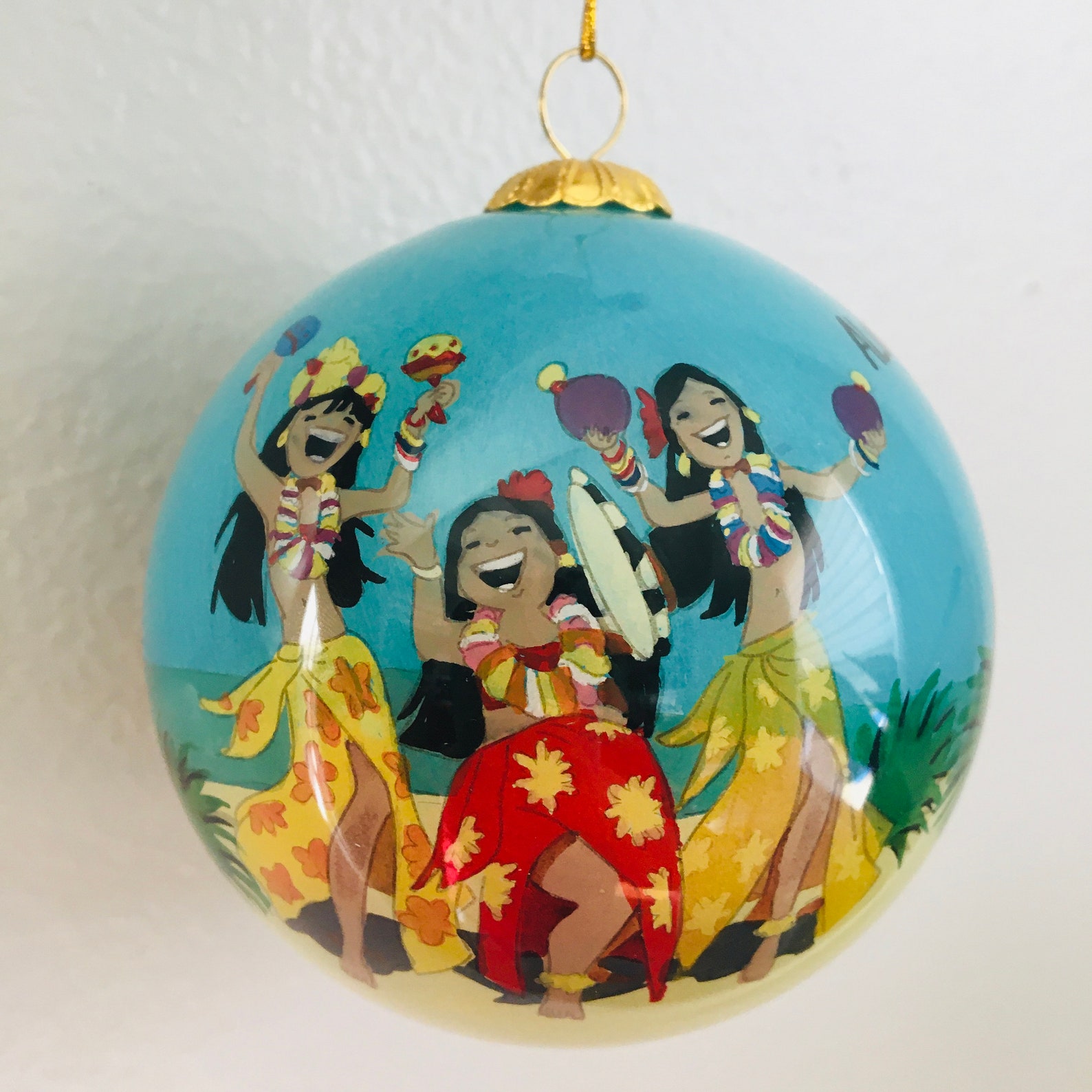 Hawaiian Hand Painted Hawaii Hula Girls Dancers & Kupuna Luau Etsy