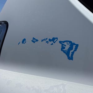 9 &quot;türkisblau Hawaiianische Landkarte Tribal Hawaii Aufkleber Auto / LKW Fenster Aufkleber