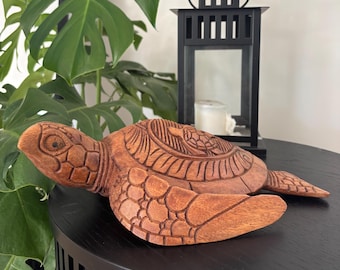 W0041 ヴィンテージ/無垢材/亀の彫刻/彫刻 - Etsy 日本