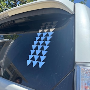 12&quot; Silver Hawaiian Hawaii Tribal Triangle 10 Arrows Vinyl Car Window Decal Sticker