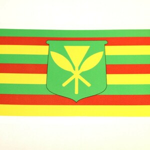 Kanaka Maoli Flagge Hawaiian Rasta Color Aufkleber Auto / LKW Fenster Aufkleber
