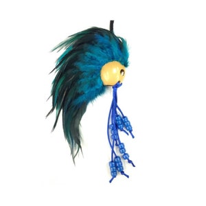 Hawaii Souvenir Kamani Ikaika Blue Hawaiian Helmet Car Decor Hanging
