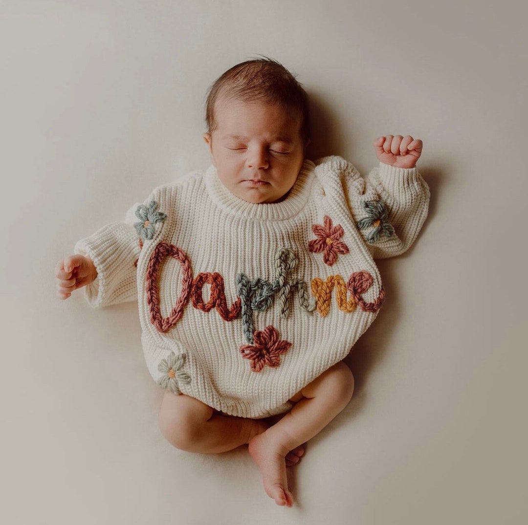 Personified Baby Sweater, Rainbow Baby, Baby Name Sweater, Rainbow Baby
