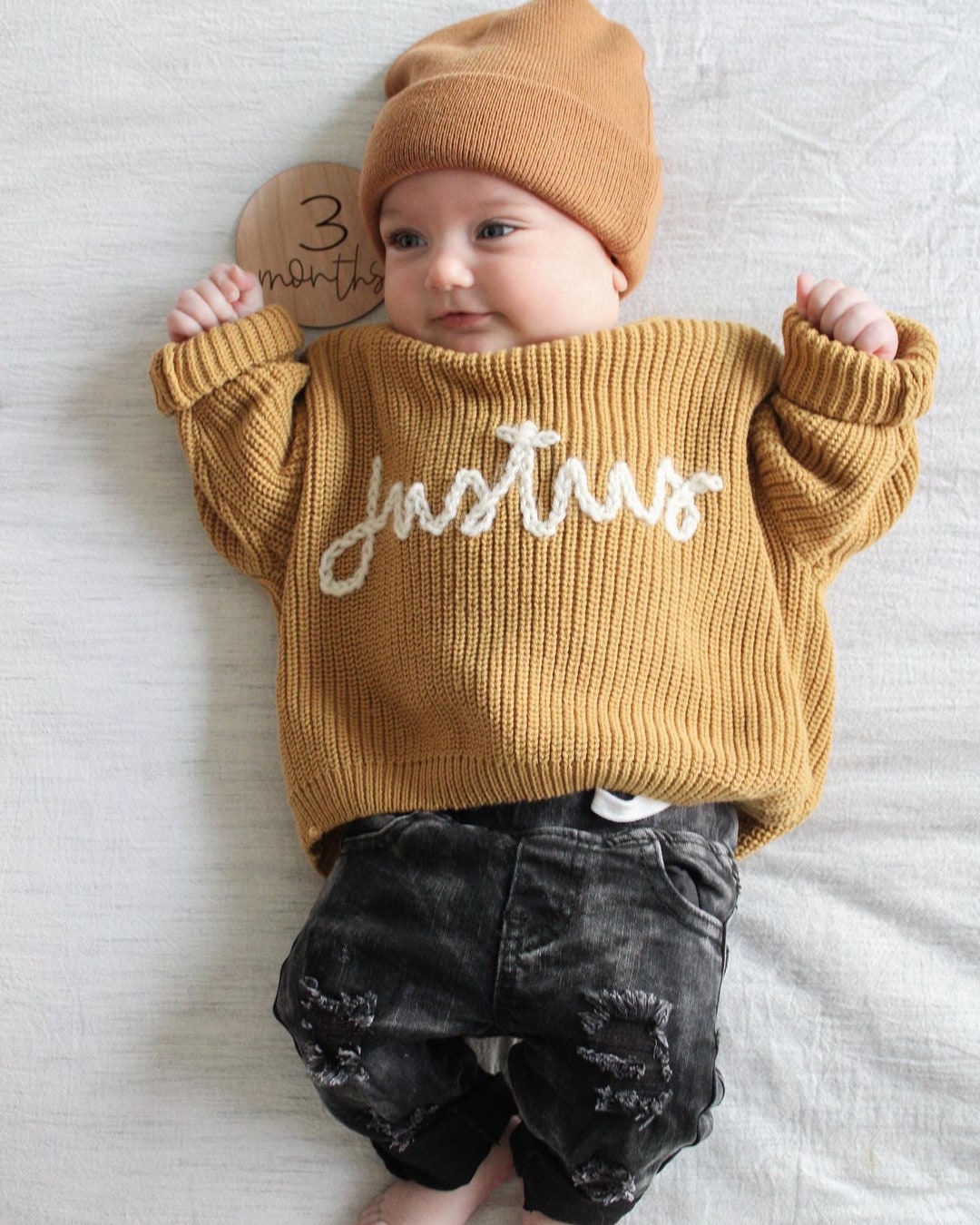 Personalized Baby Sweater Personalized Toddler Sweater Knit Etsy