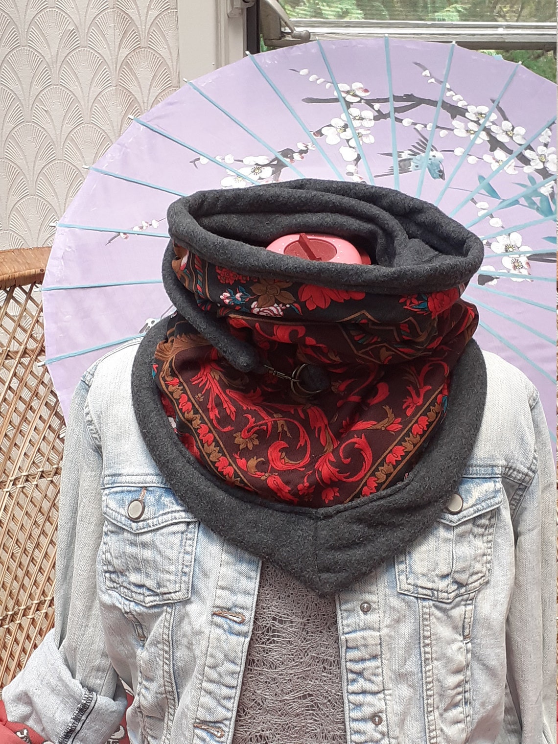 Upcycled Blanket Wrap Cowl Etsy