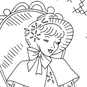 BUSY BELLES #148 Day-of-the-Week Dish Towel Motifs Vintage Embroidery Patterns Reprinted as Hot Iron Transfers for Hand Stitching