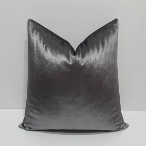 gray velvet pillow cover, bright grey velvet cushion cover, velvet throw pillow, luxury velvet large pillow cover, bed lumbar pillows