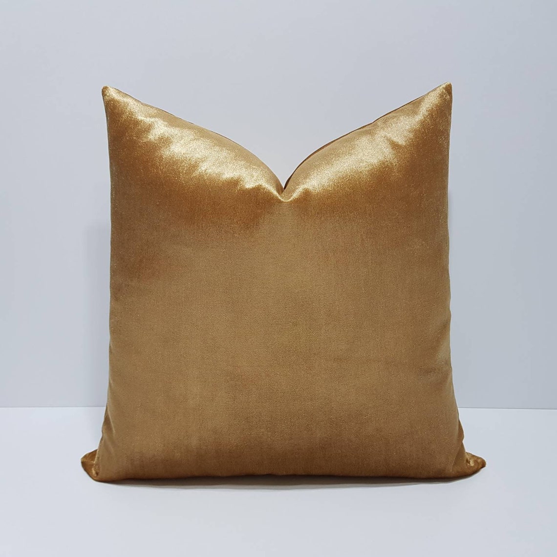 Velvet Gold Pillow Cover Luxury Gold Pillow Cover Bright Etsy