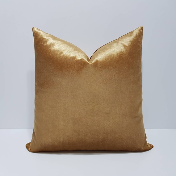 Dark Gold Bright Velvet Pillow Cover Luxury Dark Gold Pillow Cover Velvet Cushion Cover Modern Throw Pillow Case Gold Lumbar Pillows Etsy Ireland