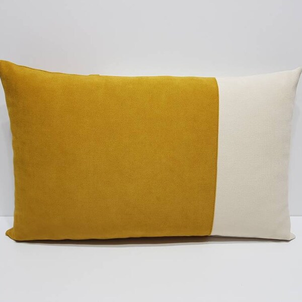 Yellow Lumbar Pillow Etsy