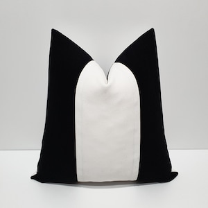 black and white pillow cover, black white home decor, sofa cushion case, couch throw pillow covers, designer bed pillow, color block pillow