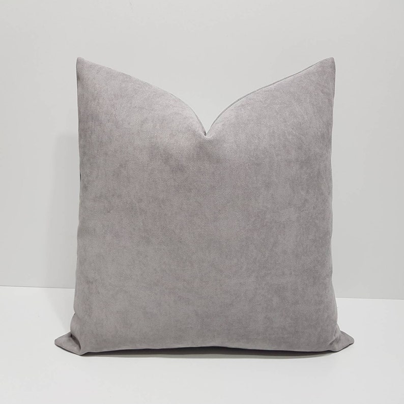 Light Gray Pillow Cover Solid Gray Throw Pillow Cases Etsy