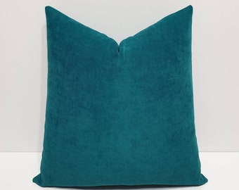 teal green pillow cover, teal cushion cover, teal lumbar pillow cover, soft throw pillow cases, solid sofa pillows, large farmhouse pillow