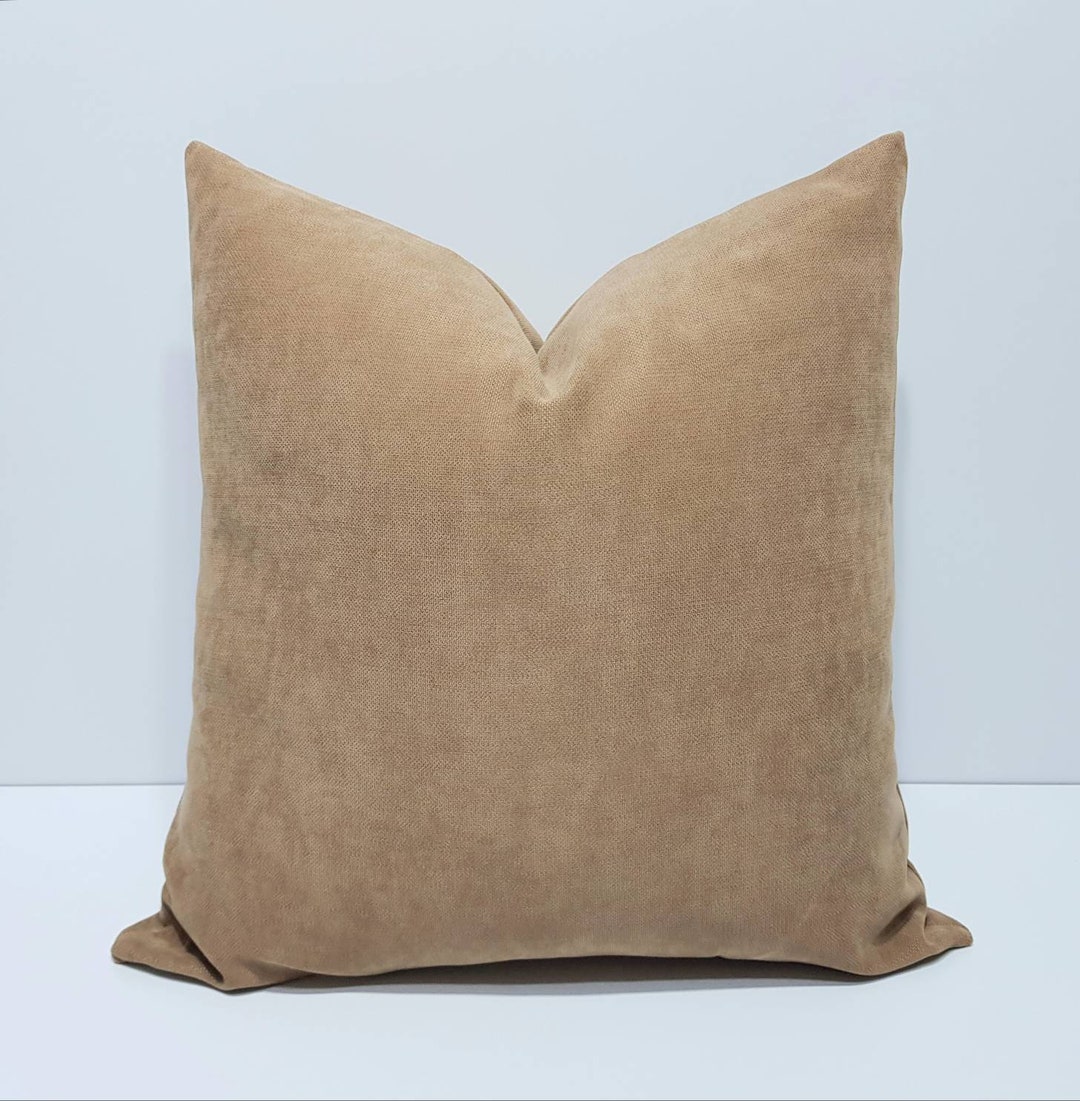 Light Brown Pillow Cover, Brown Throw Pillow Cover, Light Brown Cushion