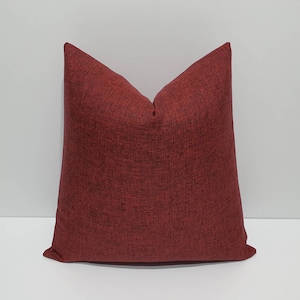Housse de coussin en lin bordeaux, housse de coussin de canapé, housse de coussin bordeaux, housse de coussin lombaire de canapé, oreillers de ferme, grand oreiller de lit
