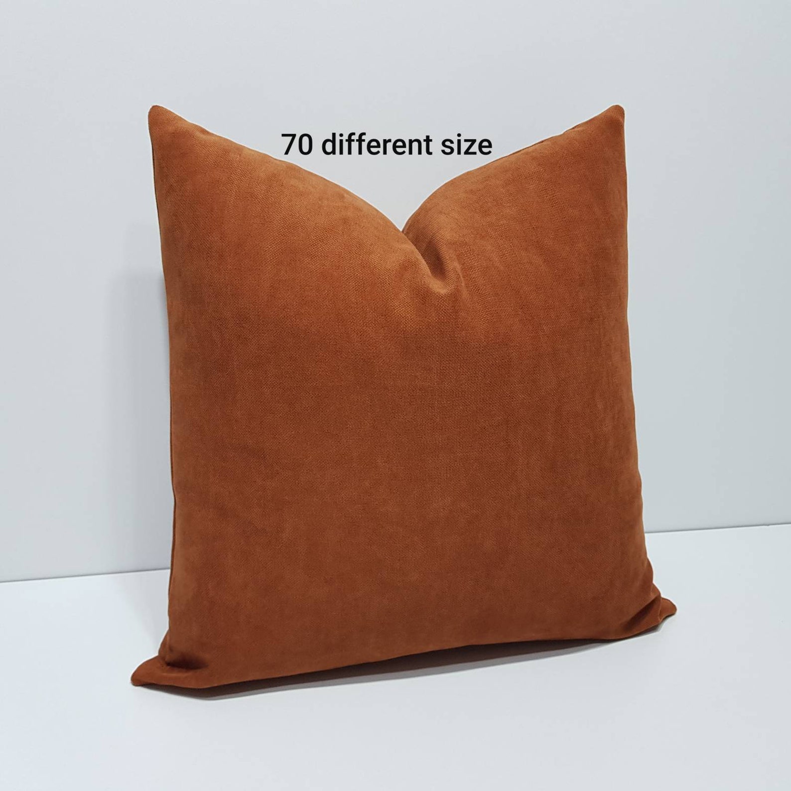 Rust Pillow Cover Rust Cushion Cover Rust Color Throw Etsy