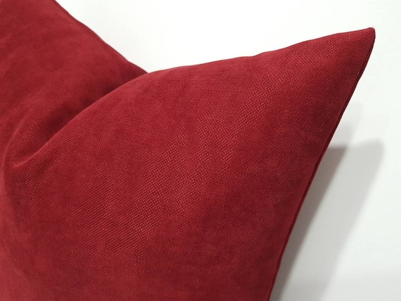 Copricuscini per divano letto, soggiorno, 35 x 35 cm, set da 2, cuscini decorativi, stile bohémien bordeaux, federe in velluto a coste | Leroy Merlin