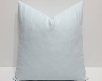 light blue pillow cover, baby blue pillow cases, blue throw pillow cover, solid blue pillow, farmhouse sofa cushion, 11x19, 12x20, 14x14